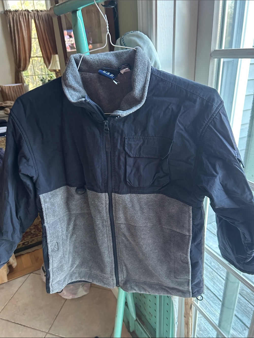 GAP Navy and Gray Kids Puffer Jacket